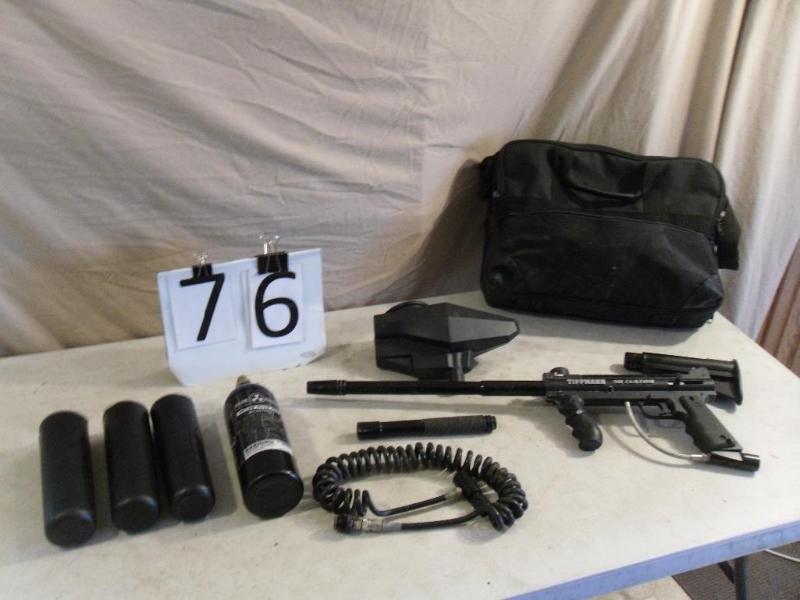 lot 76 image: Lot of Paintball Supplies. Tippmann...