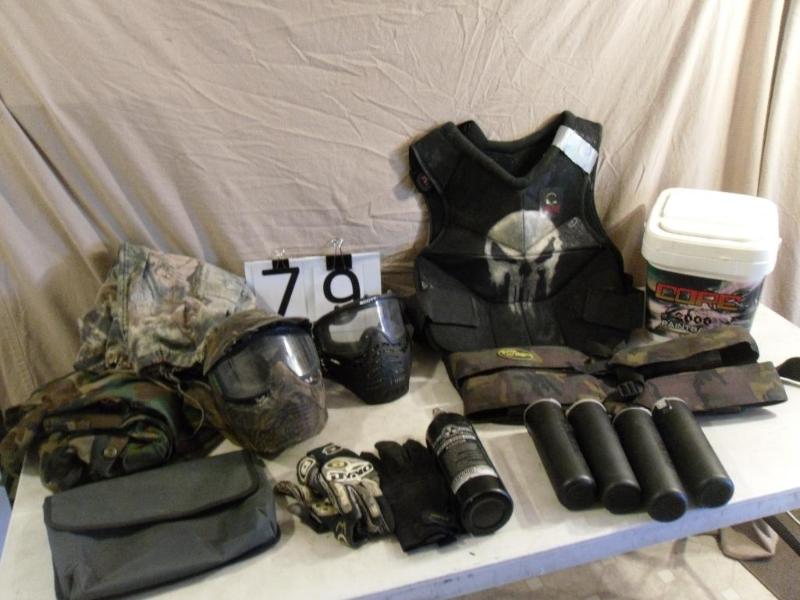 lot 79 image: Lot of Paintball Gear and Accessori...