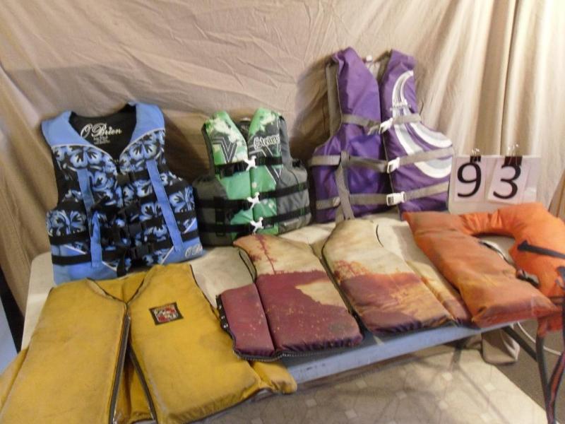 lot 93 image: Lot of 6 Assorted Life Jackets. OB...