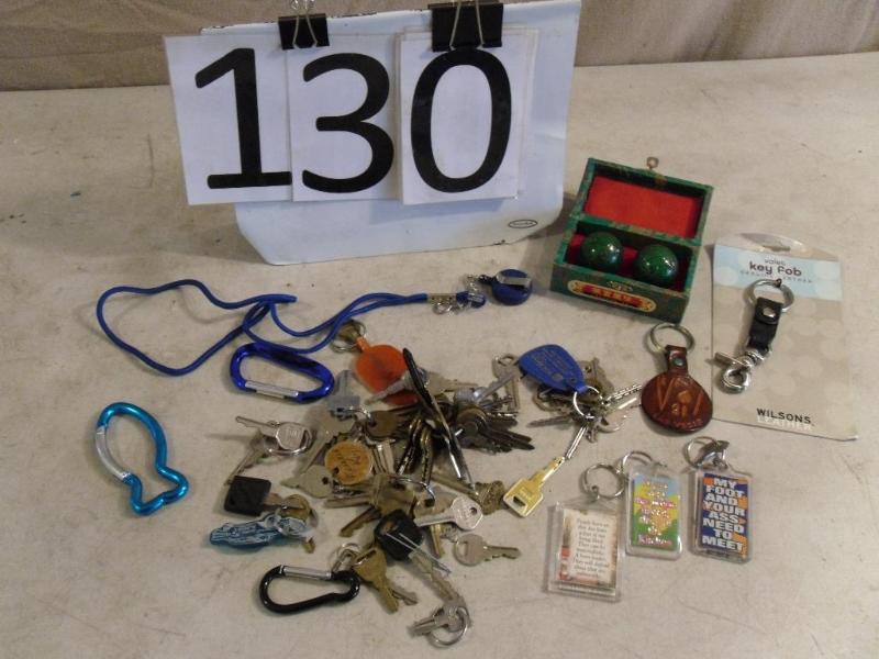 lot 130 image: Lot of Assorted Keys, Chinese Stres...