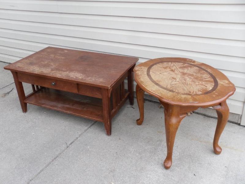 lot 142 image: Wood Coffee Table with Drawer and W...