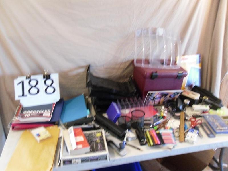 lot 188 image: Lot of Office Supplies. 3 Hole Punc...