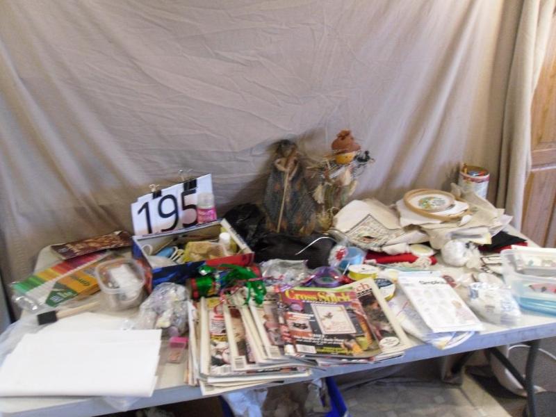 lot 195 image: Lot of Craft Items. Paint, Cross-st...