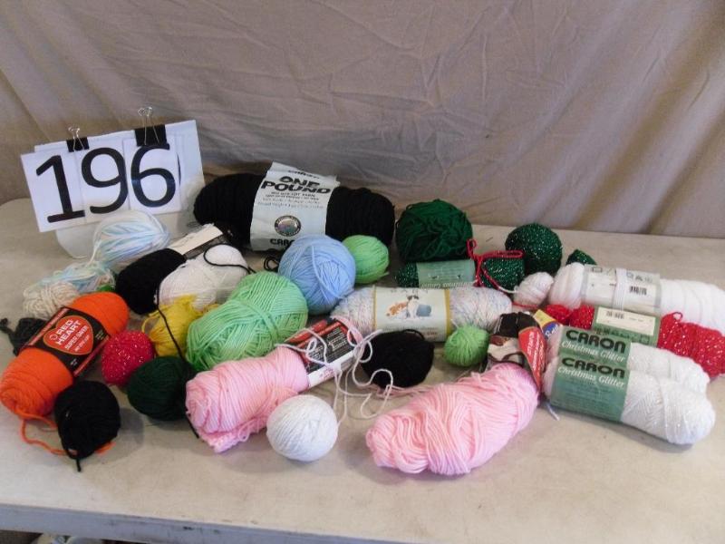 lot 196 image: Lot of Assorted Yarn. Some new....