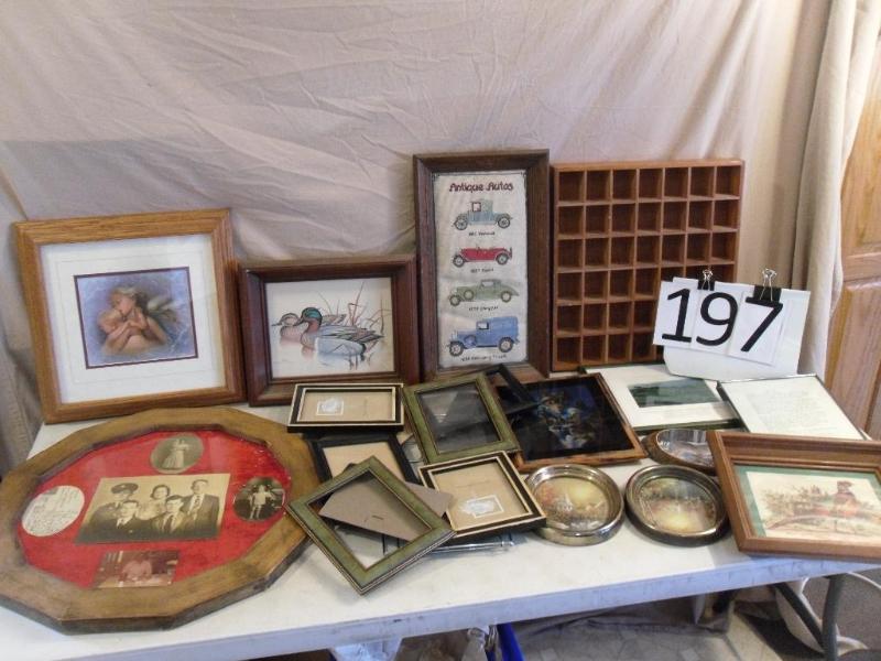 lot 197 image: Lot of Assorted Household. Framed P...