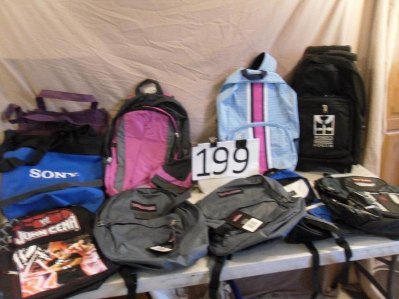 lot 199 image: Lot of Backpack and Bags. Some new ...