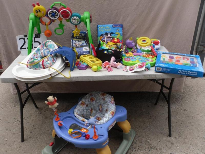 lot 235 image: Large Lot of Baby Toys, Walker, and...