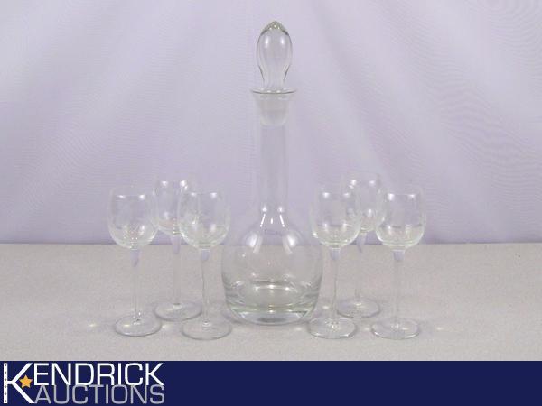 8 Piece Tuscony Decanter and Service Glass Set