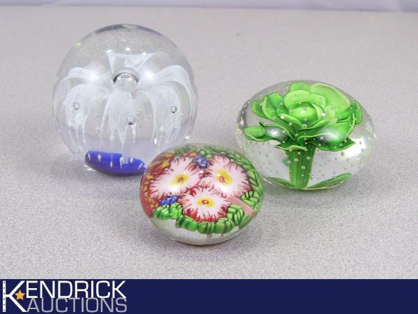 3 Murano Paper Weights