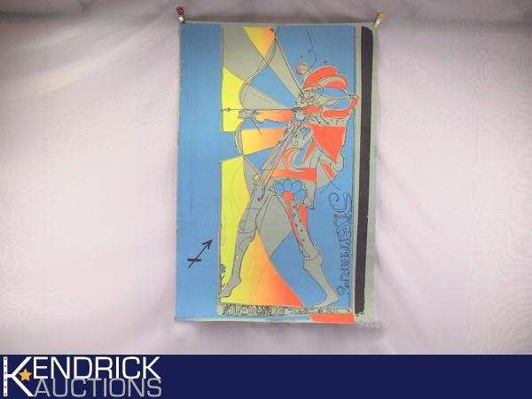 Rare Original Signed Earl Newman Sagittarius Poster