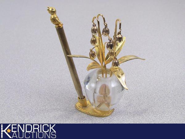 Gold Metal Decorative Pen Paper Weight