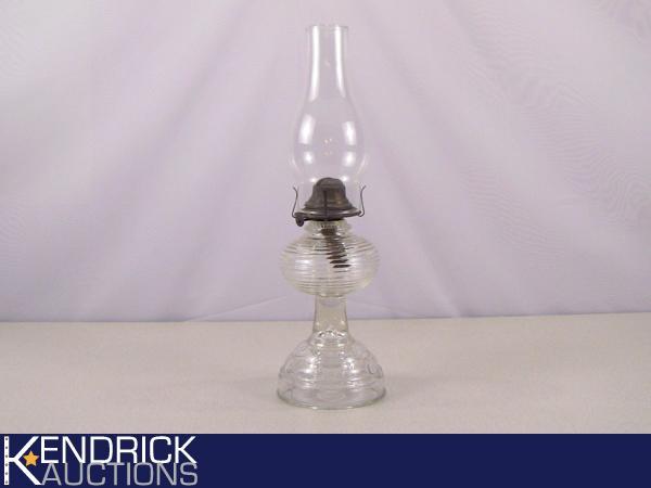 Antique Glass Oil Lamp