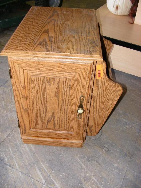 lot 507 image: Side Table with Magazine Rack on on...
