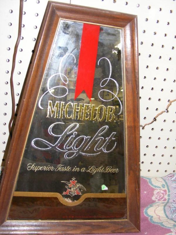 lot 534 image: Michelob Light Mirrored Sign, appro...