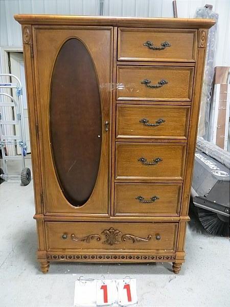 lot 11 image: Southern Heritage Oak Armoire. Hard...