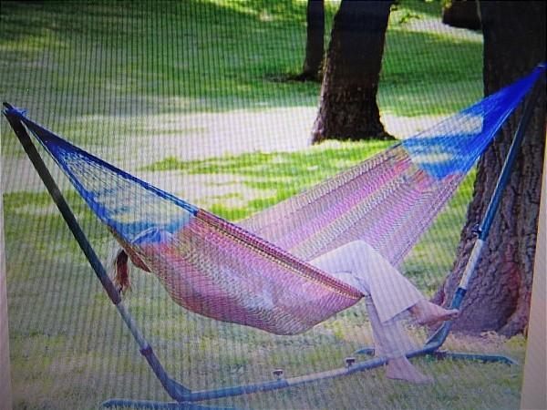 lot 41 image: Island Bay Adjustable Hammock Stand...