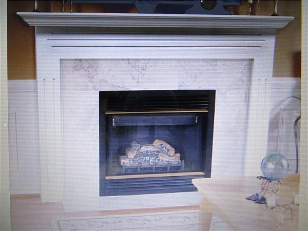 lot 55 image: Pearl Mantels Newport Wood Fireplac...