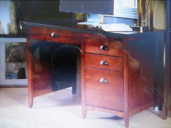 lot 56 image: Pearce Work Desk. Cherry. Requires ...