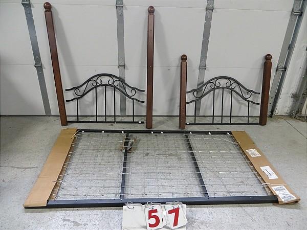 lot 57 image: Twin size bed, headboard , foot boa...