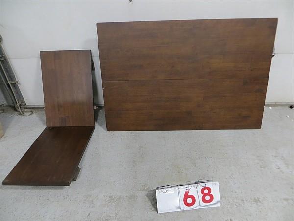 lot 69 image: Dark wood Table top with one leaf. ...