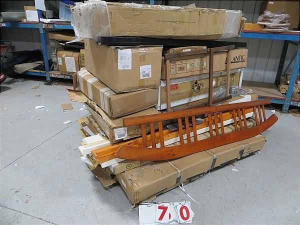 lot 70 image: Pallet of Funiture&nbspparts....