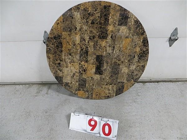 lot 90 image: Faux Marble Round Pub Table Top. 36...