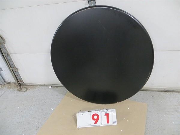 lot 91 image: Black Painted Wood Round Table top....