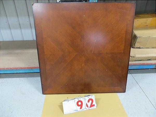 lot 92 image: 46 x 46" Wood Table Top. No le...