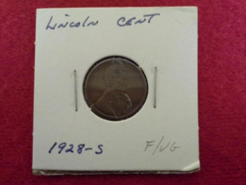 LOT OF (3) LINCOLN CENTS1928-S F-...