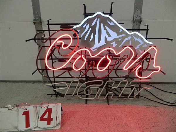 Coors Light Neon Sign. Partially li...