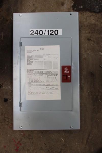 GE breaker box with breaker box wi...