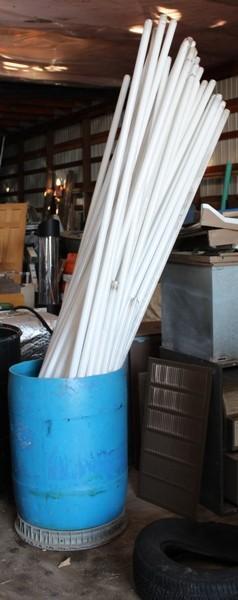 Barrel of 8 foot florescent bulbs ...