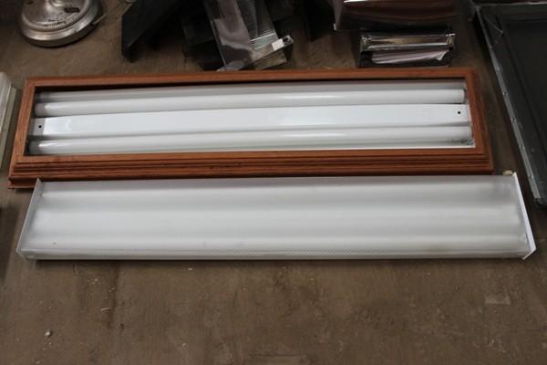 Wood framed 4 foot light fixture &...