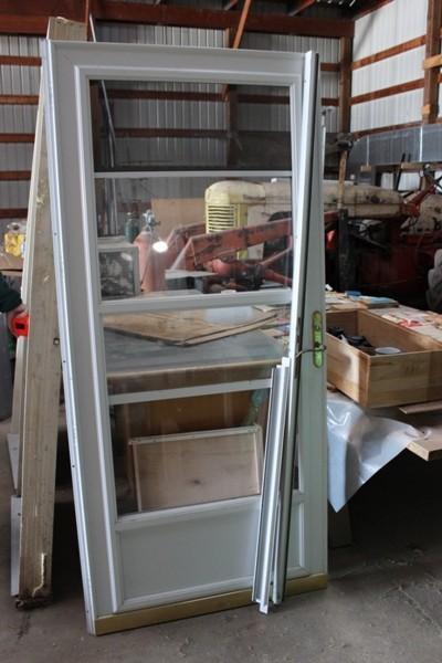 Steel storm door with frame &nbsp...