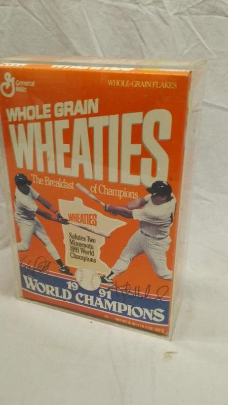 lot 157 image: 1991 Wheaties World Champions box N...