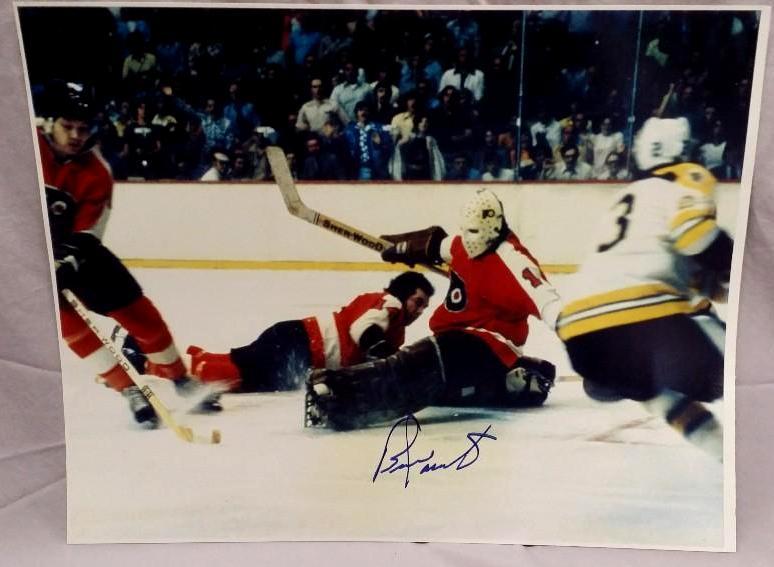 lot 17 image: Signed Bernie Parent HOF 1984 Photo...