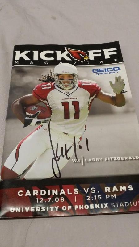 Larry Fitzgerald Memorabilia, Autographed Larry Fitzgerald