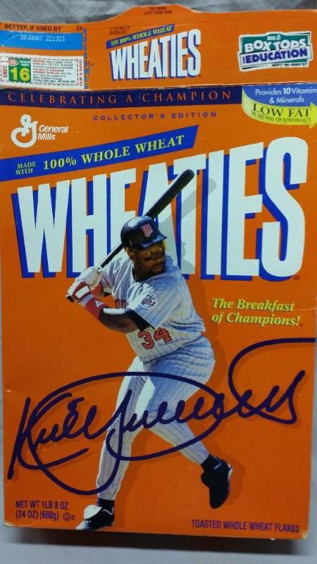 lot 27 image: Wheaties Collectors box of Kirby Pu...