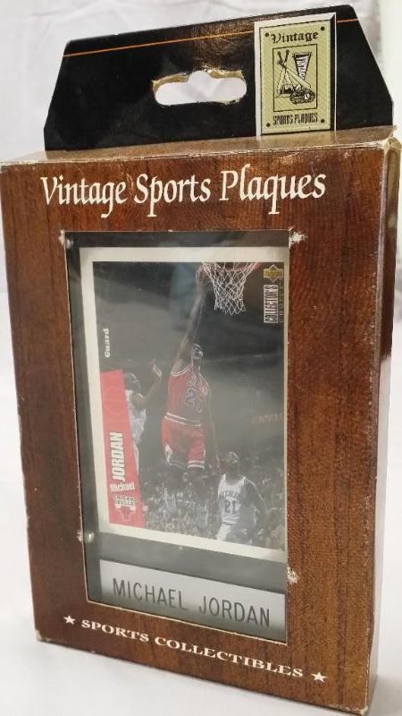 lot 63 image: Michael Jordan 4 x 6 Basketball Pla...