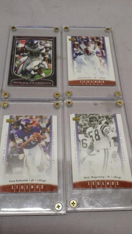 lot 88 image: 4 Vikings cards all in screw down c...