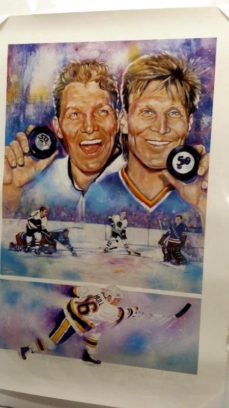lot 9 image: Signed Brett and Bobby Hull signed ...