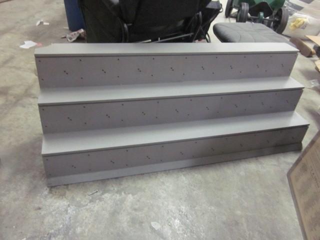 51 in. long gray wood shelving disp...