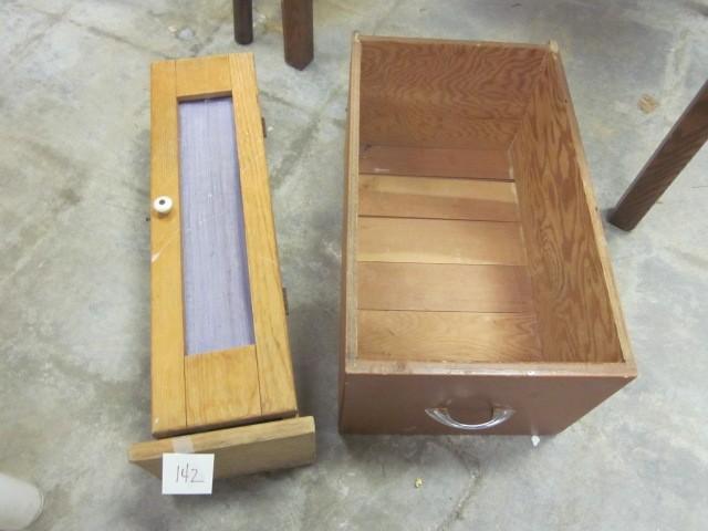 Miscellaneous wood side cabinet and...