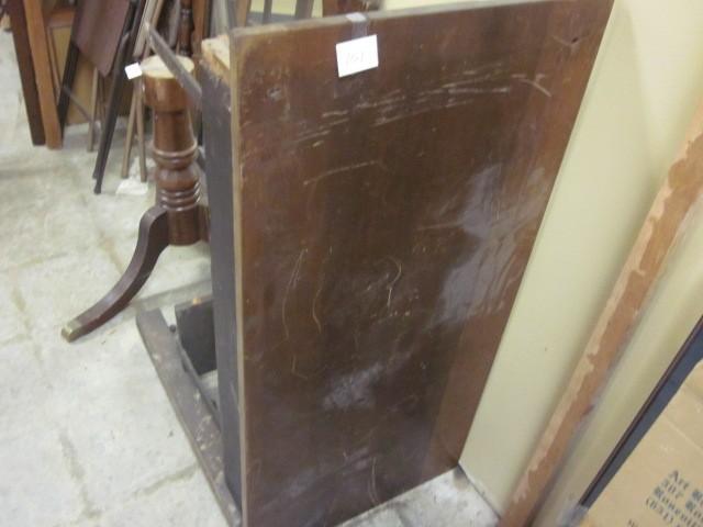 Old wooden desk, missing (2) legs, ...