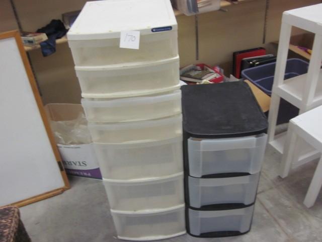 Pair of plastic storage units....