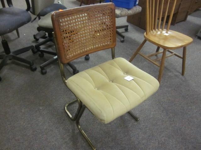 Metal and rattan chair....