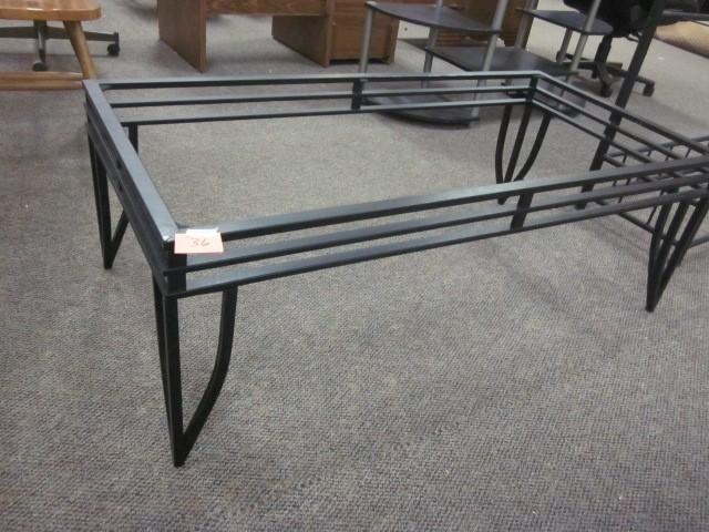 48 in. x 24 in. black metal coffee ...
