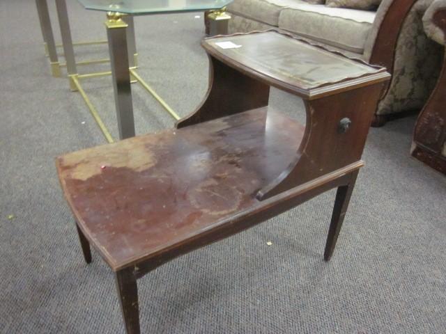 (2) tier vintage wooden side table....