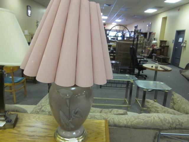 Glass lamp with shade....