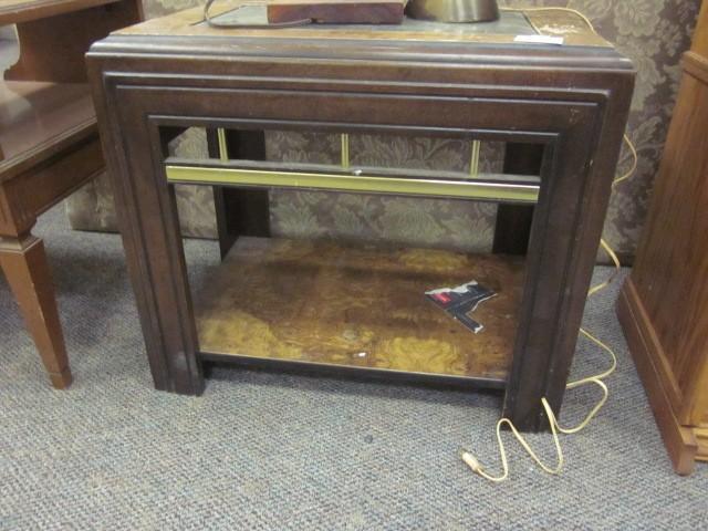 24 in. x 16 in. wood and glass side...